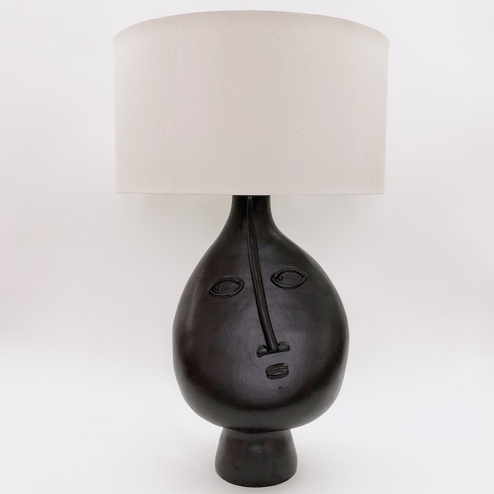 Dalo Large Ceramic Lamp Base Glazed In Black And White