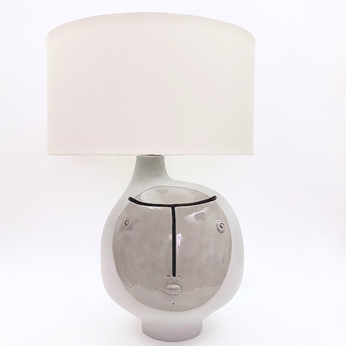 Dalo Ceramic Lamp Base Glazed In Grey