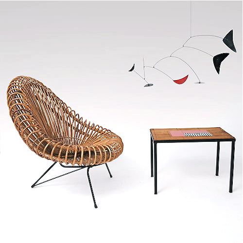 Table d’appoint Tip Top  laqué noir  par Yoo Mag