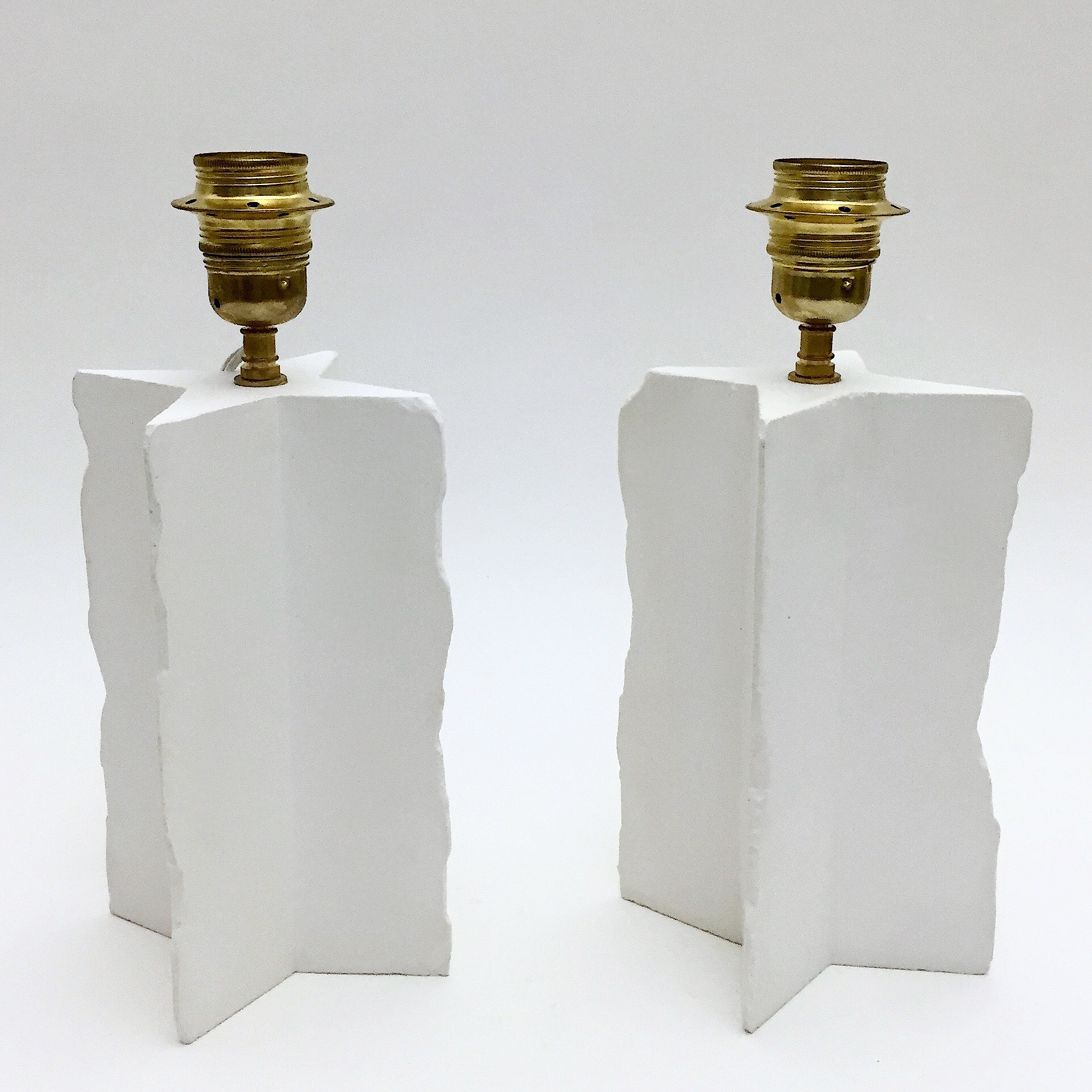 Julien Barrault - Paire de lampes "Comètes" à pans rognés