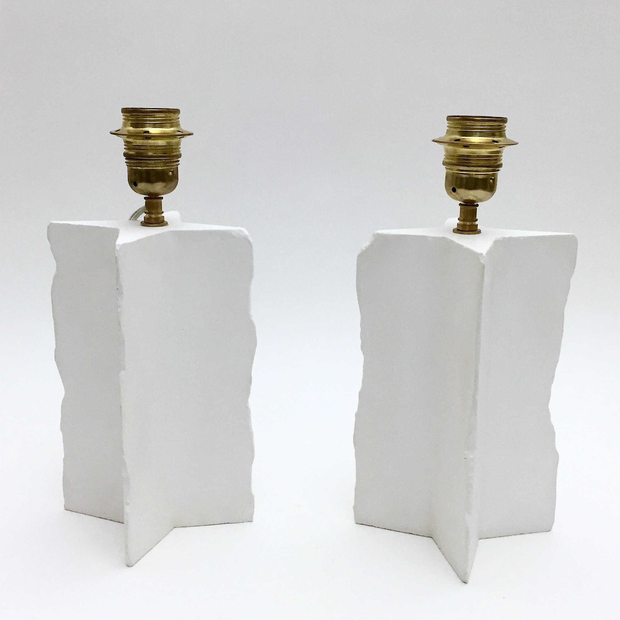 Julien Barrault - Paire de lampes "Comètes" à pans rognés