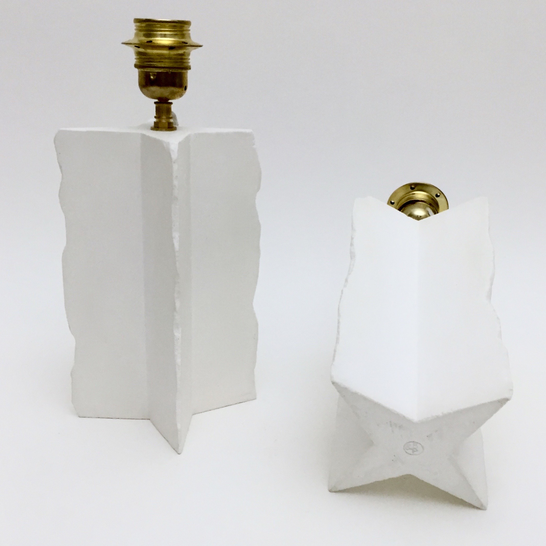 Julien Barrault - Paire de lampes "Comètes" à pans rognés
