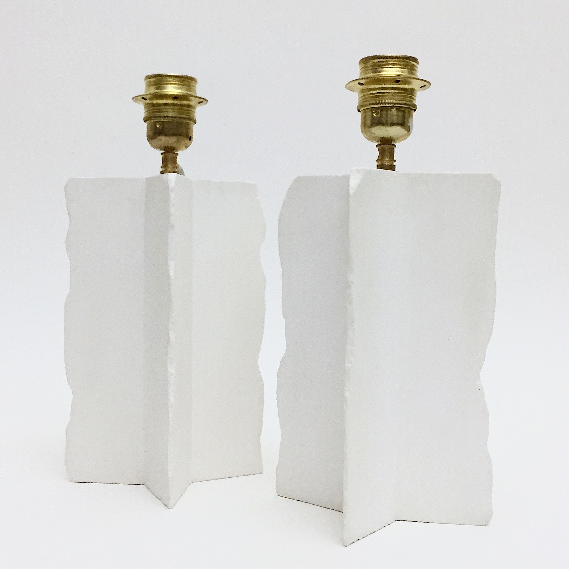 Julien Barrault - Paire de lampes "Comètes" à pans rognés