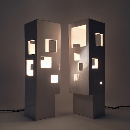 Frédéric Bourdiec - Pair Of Architectural Lamps