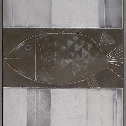 Roger Capron - Cocktail Table Decorated with a Fish Pattern
