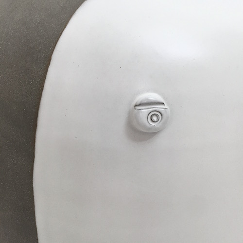 DaLo - Pied de lampe semi- émaillé gris et blanc