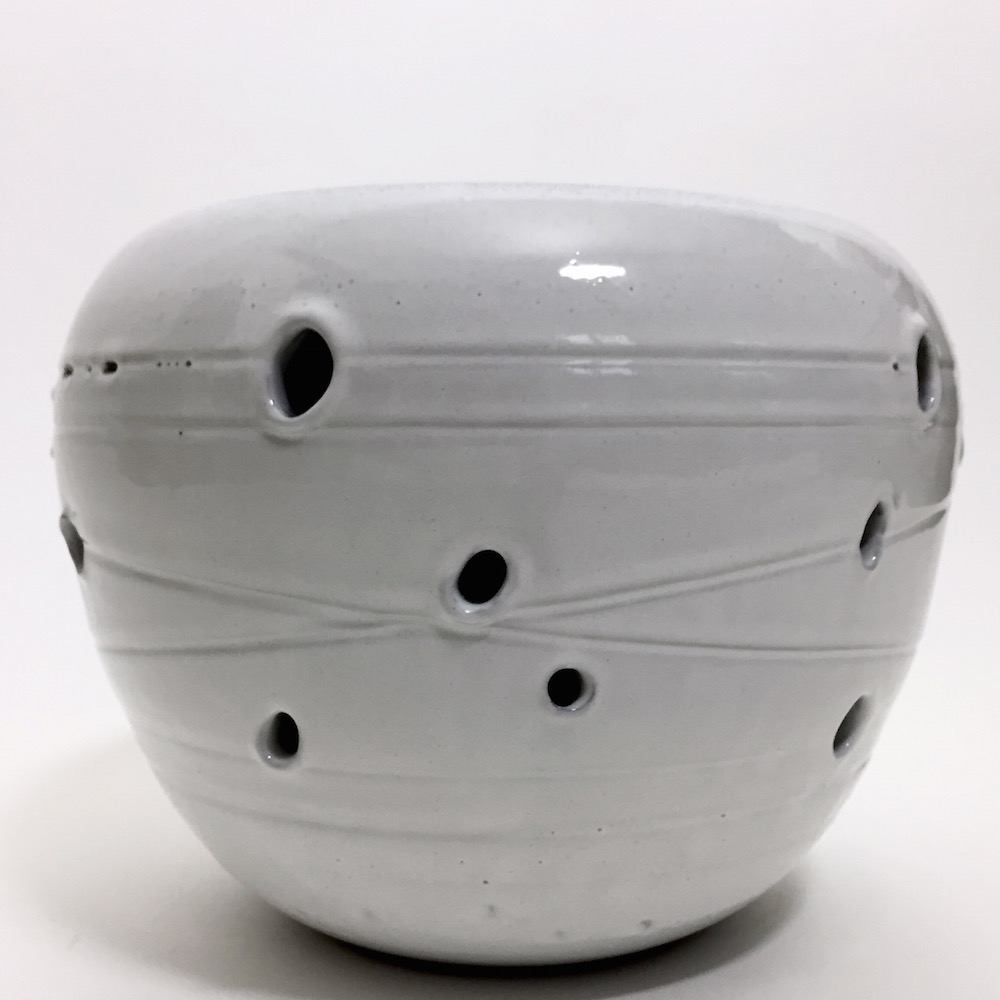 Salvatore Parisi - Ceramic Decorative Vase Glazed in White