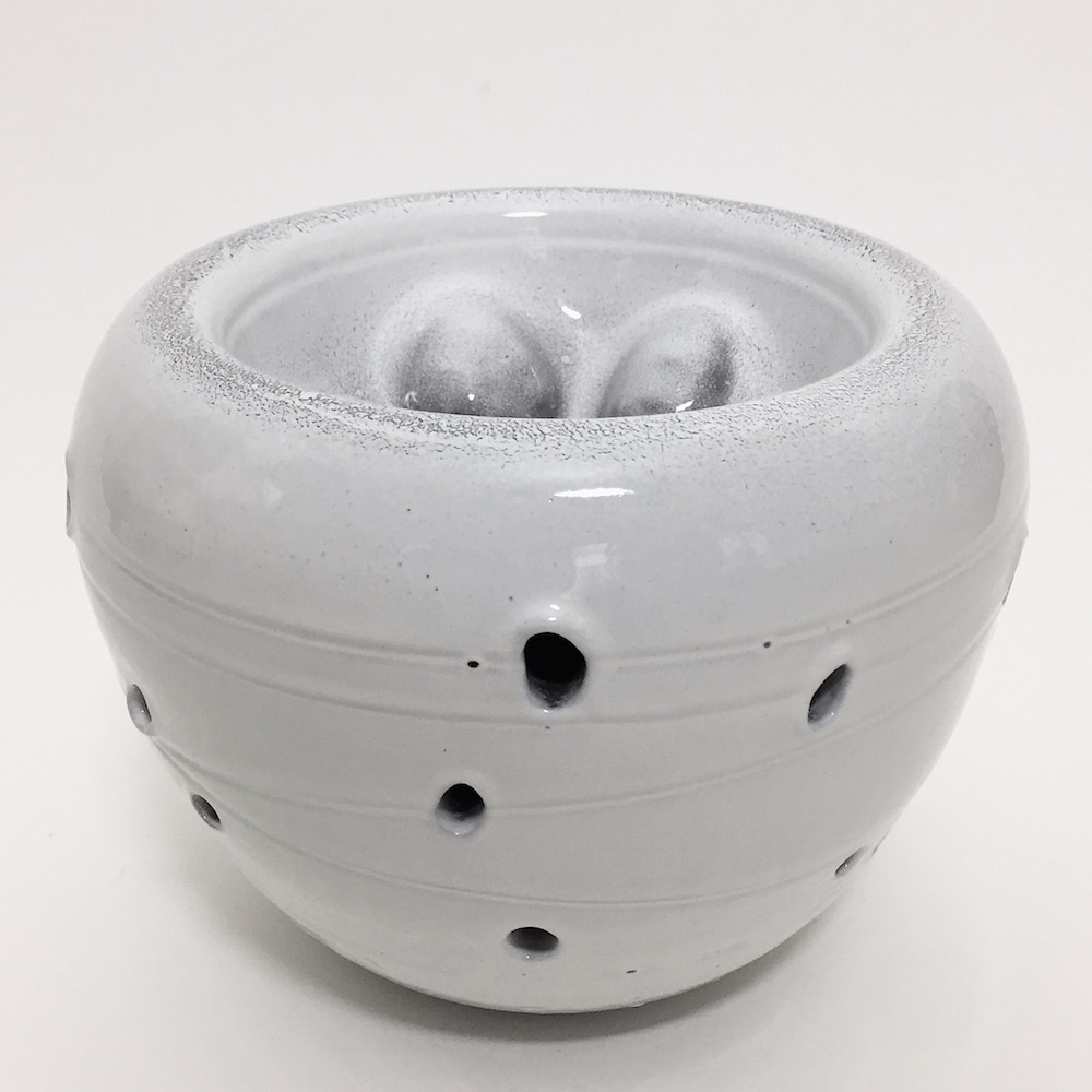 Salvatore Parisi - Ceramic Decorative Vase Glazed in White