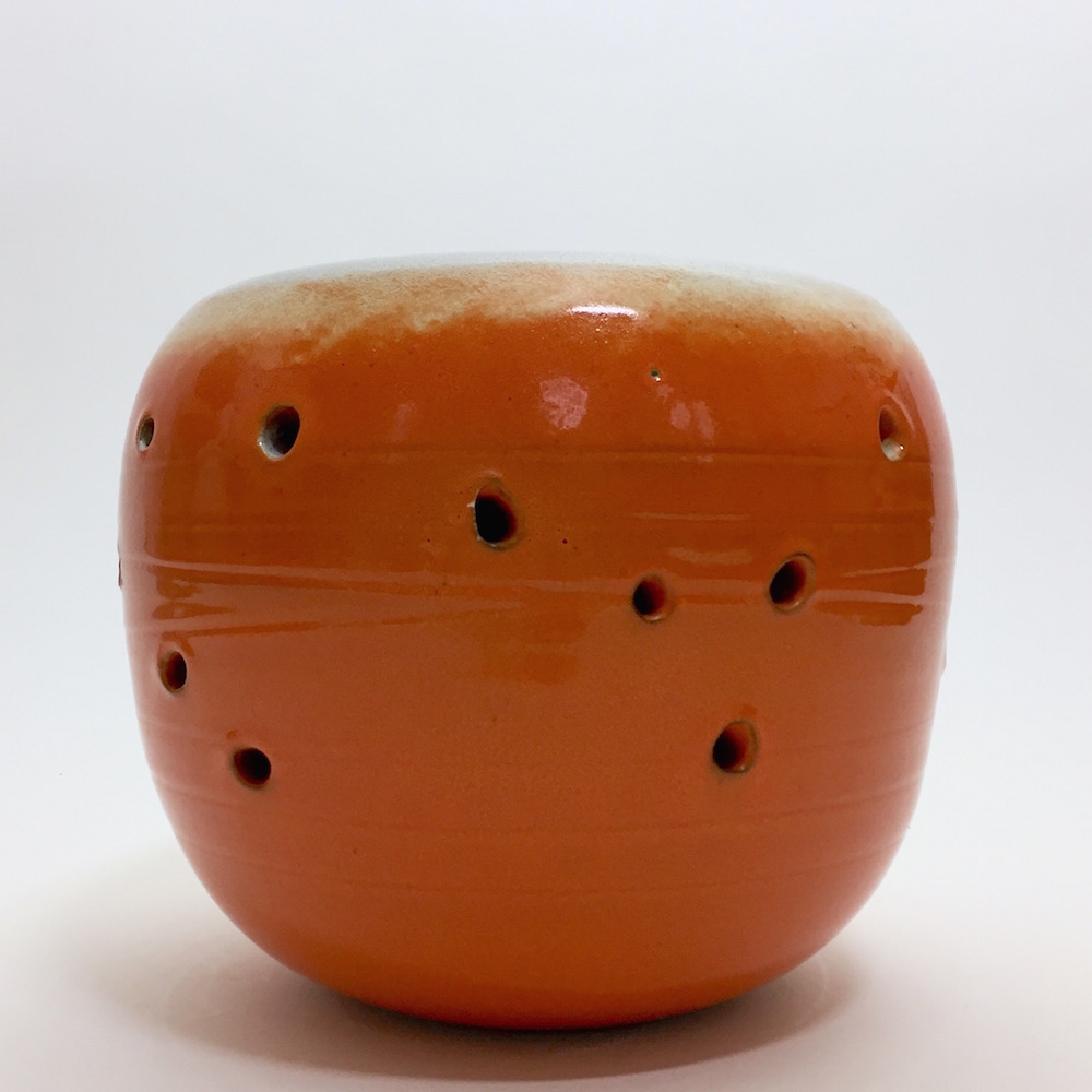 Salvatore Parisi - Ceramic Decorative Vase Glazed in Orange