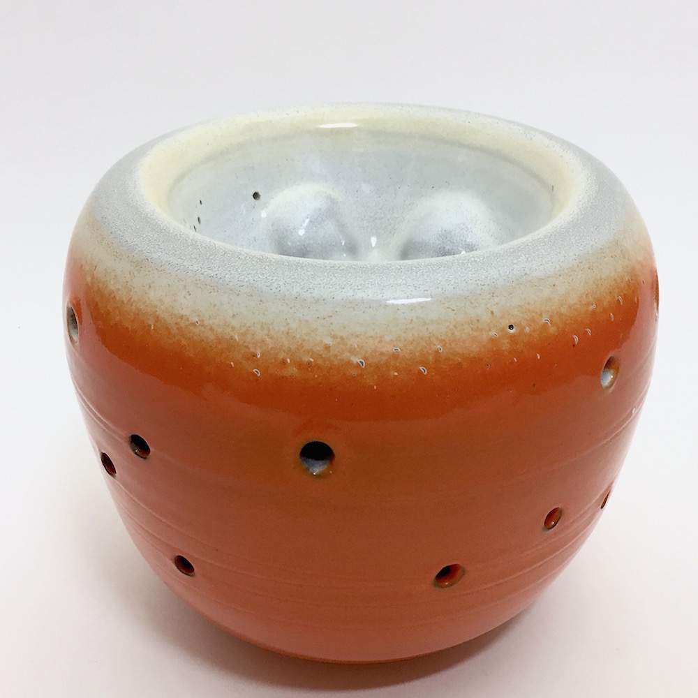 Salvatore Parisi - Ceramic Decorative Vase Glazed in Orange