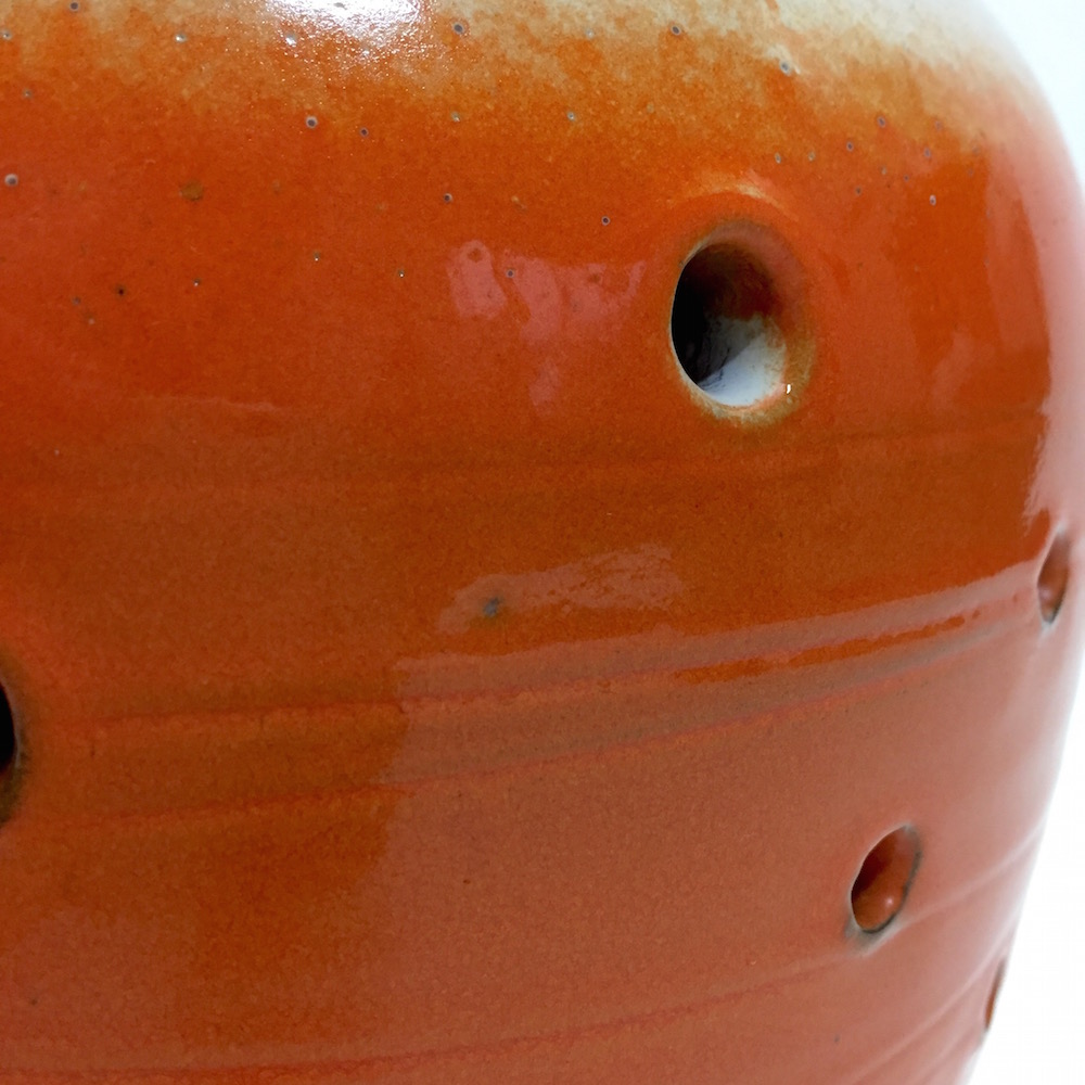 Salvatore Parisi - Ceramic Decorative Vase Glazed in Orange