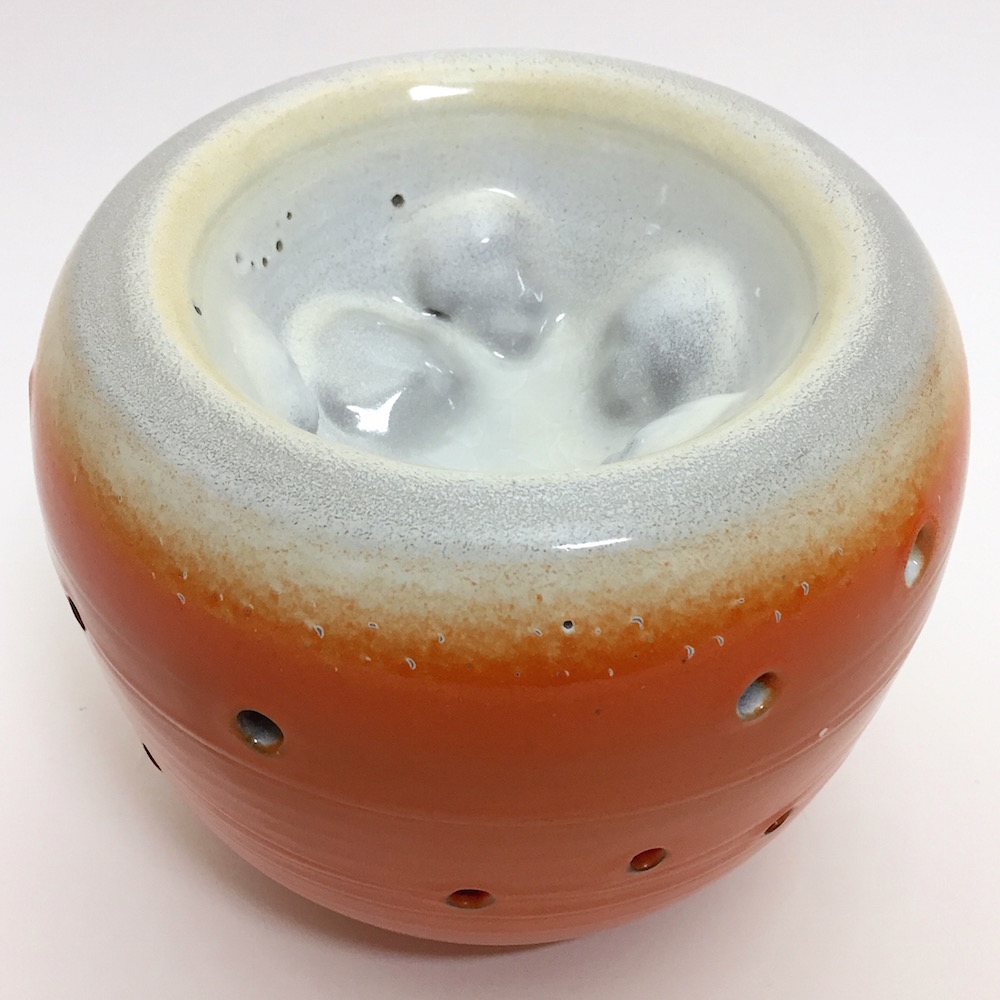 Salvatore Parisi - Vase cratère orange