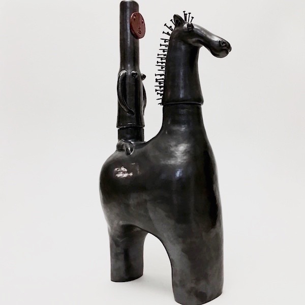 DaLo - Grande sculpture au cavalier