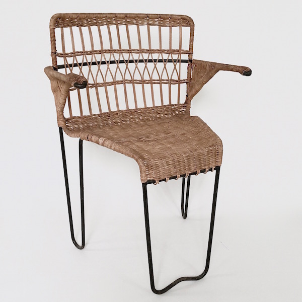 Raoul Guys - Chaises en rotin