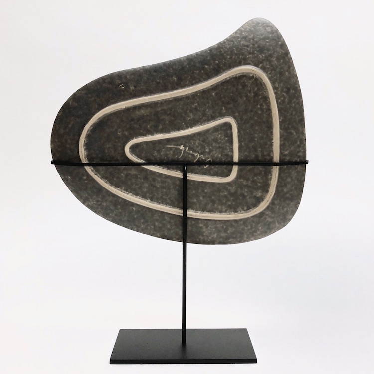 Peter Orlando - Large Ceramic Dish in Shades of Grey