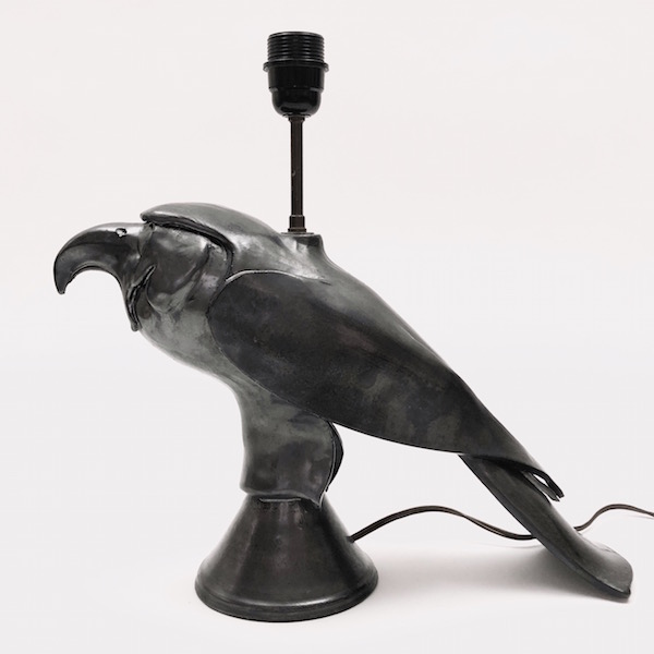 Lampe oiseau en céramique