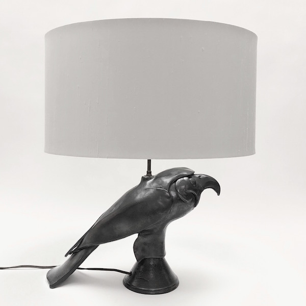 Lampe oiseau en céramique