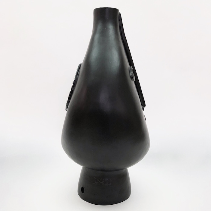 DaLo - Large Ceramic Lamp Base Glazed in Black and White
