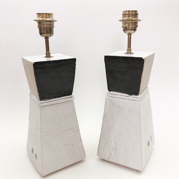 Salvatore Parisi - Pair of Geometric Table Lamp Bases