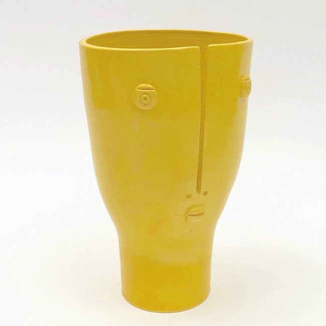 DaLo - Ceramic Idoles Vases Glazed in Yellow