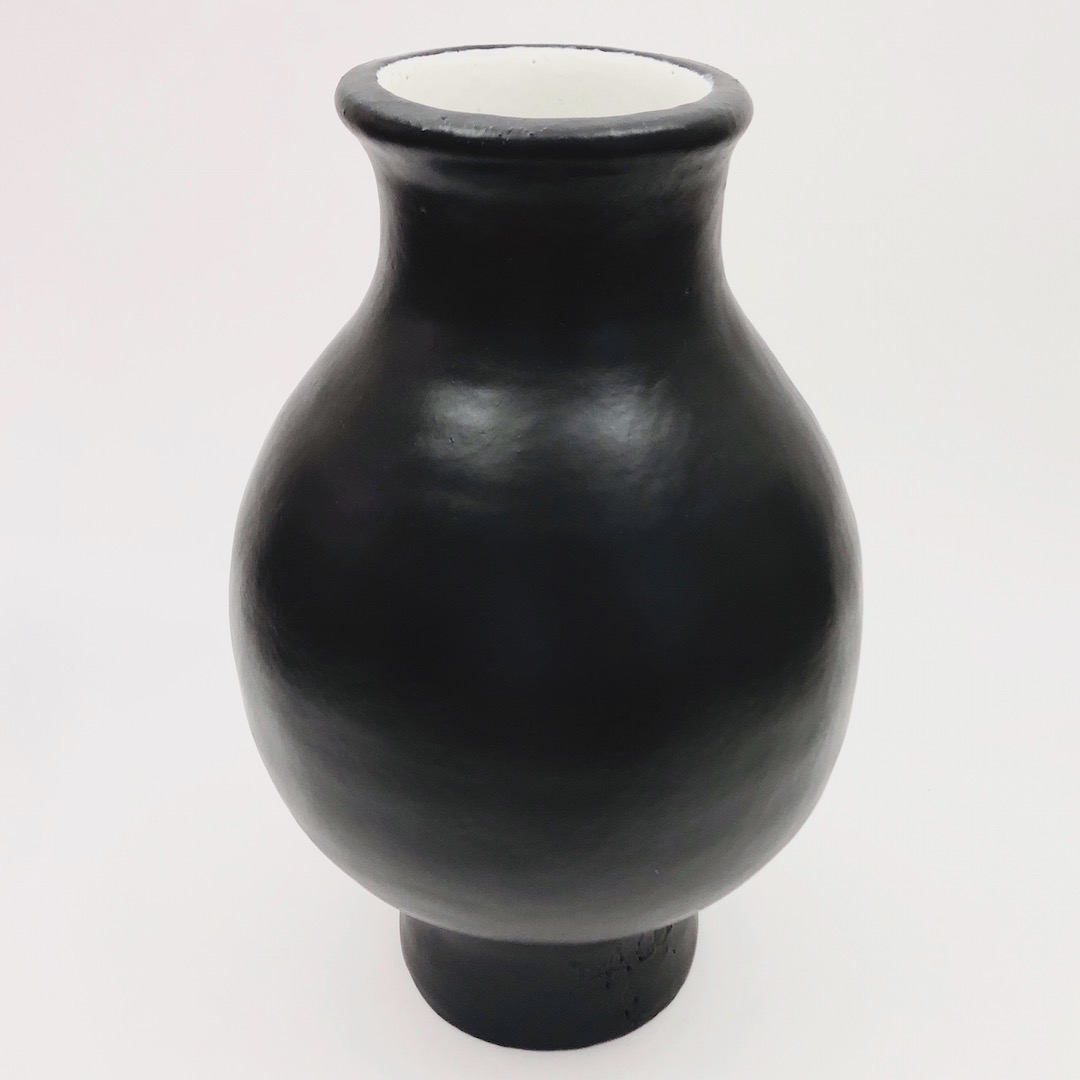 DaLo - Important Black and White Ceramic Vase 