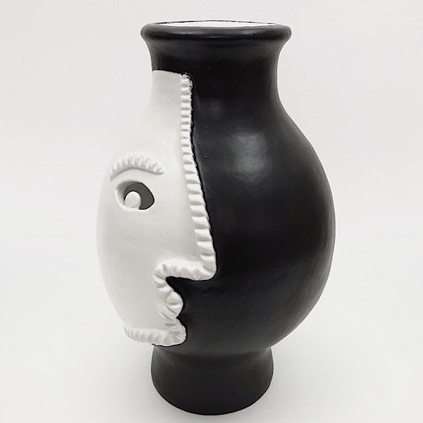 DaLo - Important Black and White Ceramic Vase 