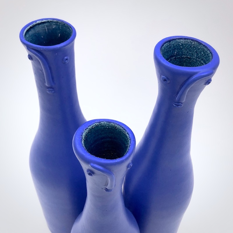 DaLo - Set of 3 Ceramic Blue Bottles