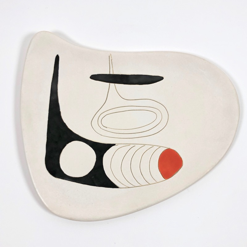 Denise and Peter Orlando - Decorative Ceramic Dish on Metal Base