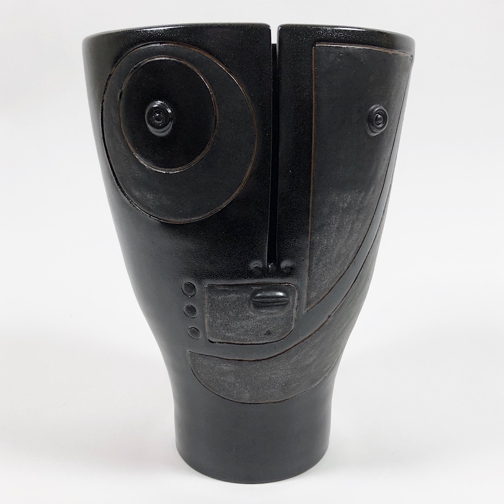 DaLo - Ceramic Vase, Black and Grey