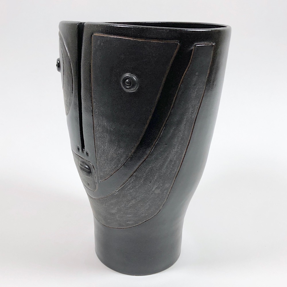DaLo - Ceramic Vase, Black and Grey