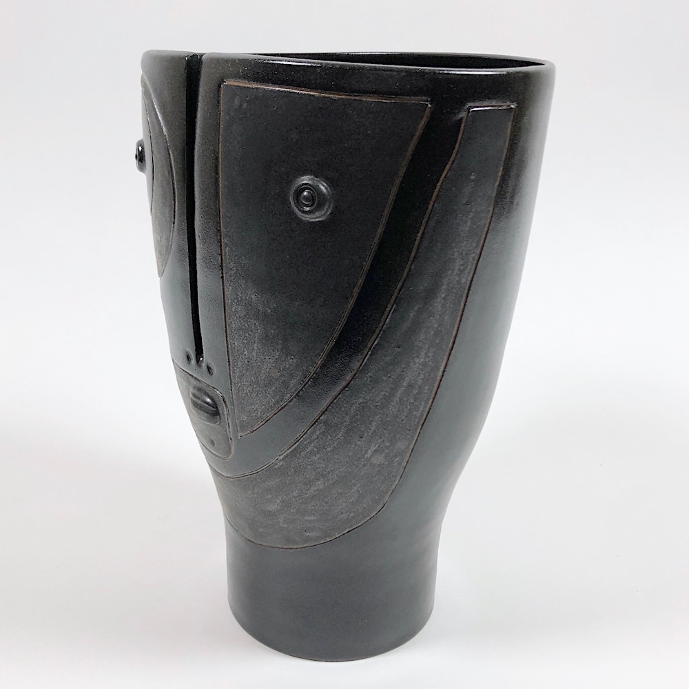 DaLo - Ceramic Vase, Black and Grey