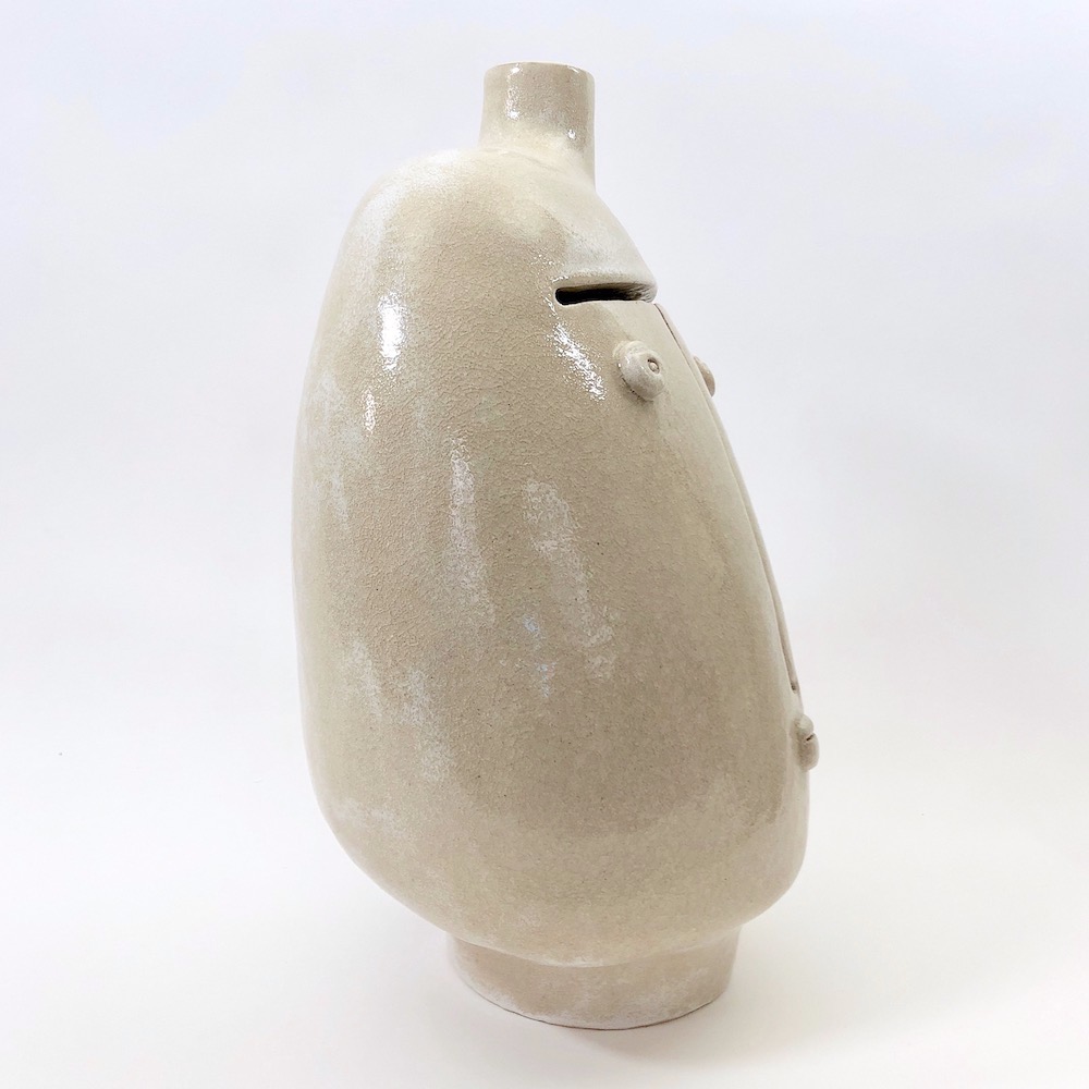 DaLo - Ceramic Lamp Base Glazed in Pale Brown Beige