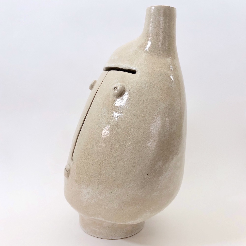 DaLo - Ceramic Lamp Base Glazed in Pale Brown Beige