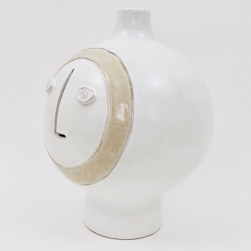 Dalo, White and Beige Ceramic Table Lamp Base