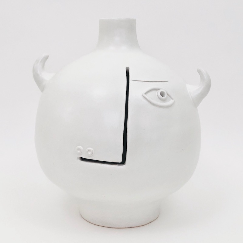 DaLo - White Bull Ceramic Lamp Base