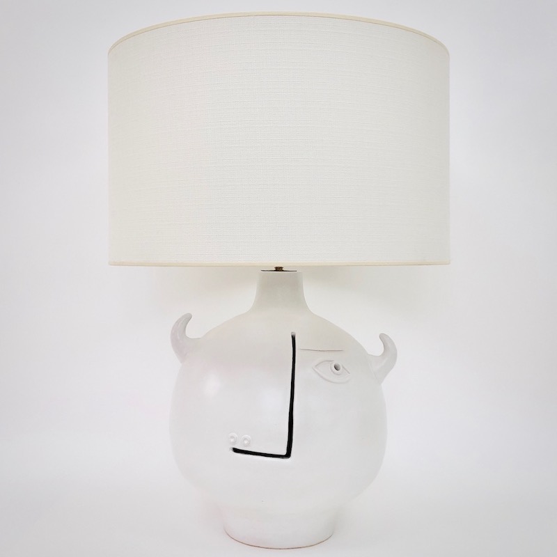 DaLo - White Bull Ceramic Lamp Base