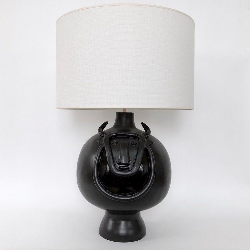 DaLo - Grand pied de lampe Taureau noir