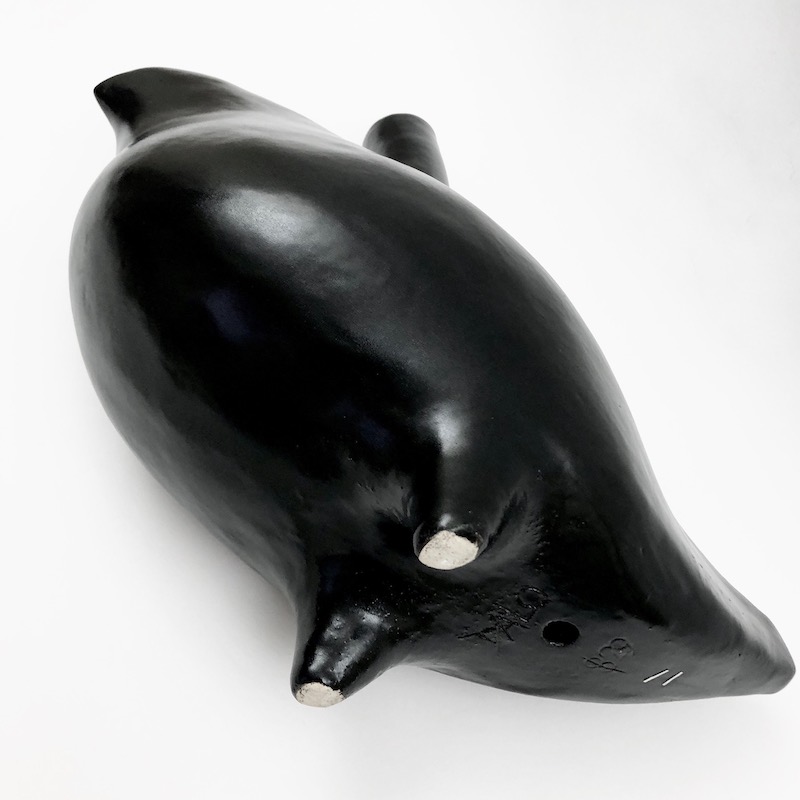 DaLo - Black Ceramic Lamp Base, Bird Shaped