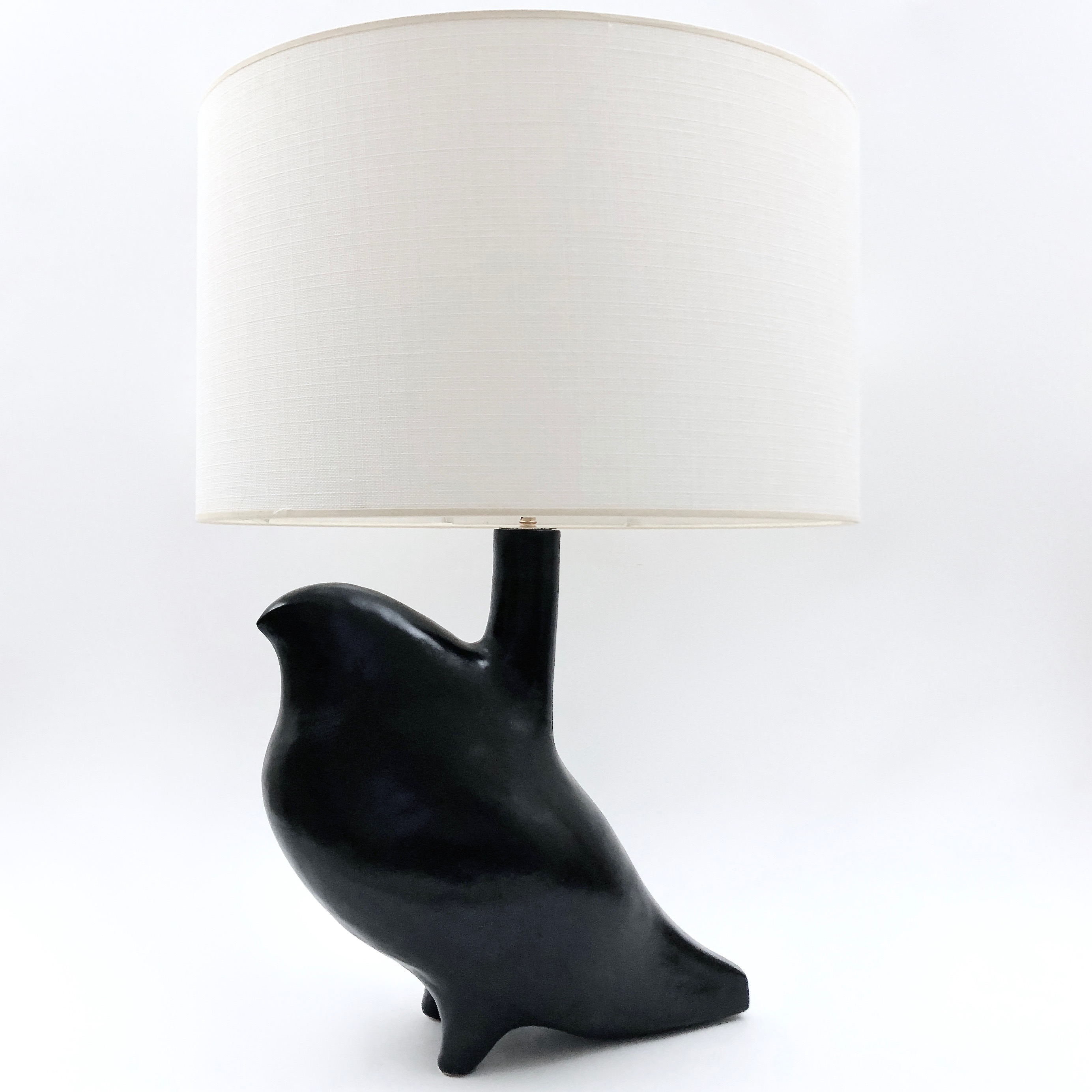 DaLo - Black Ceramic Lamp Base, Bird Shaped