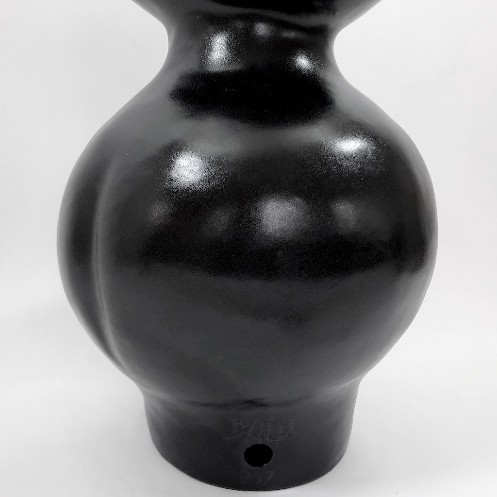 DaLo - Pied de lampe en céramique, forme libre, noir