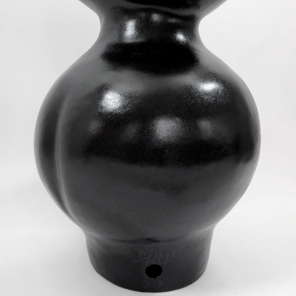 DaLo - Abstract Ceramic Lamp Base Glazed in Black