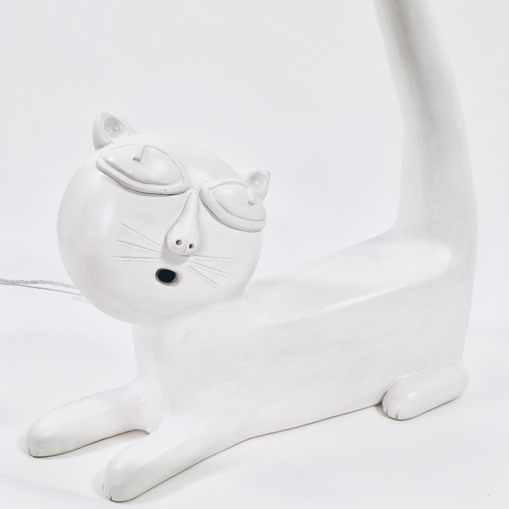 DaLo - Pied de lampe zoomorphe blanc