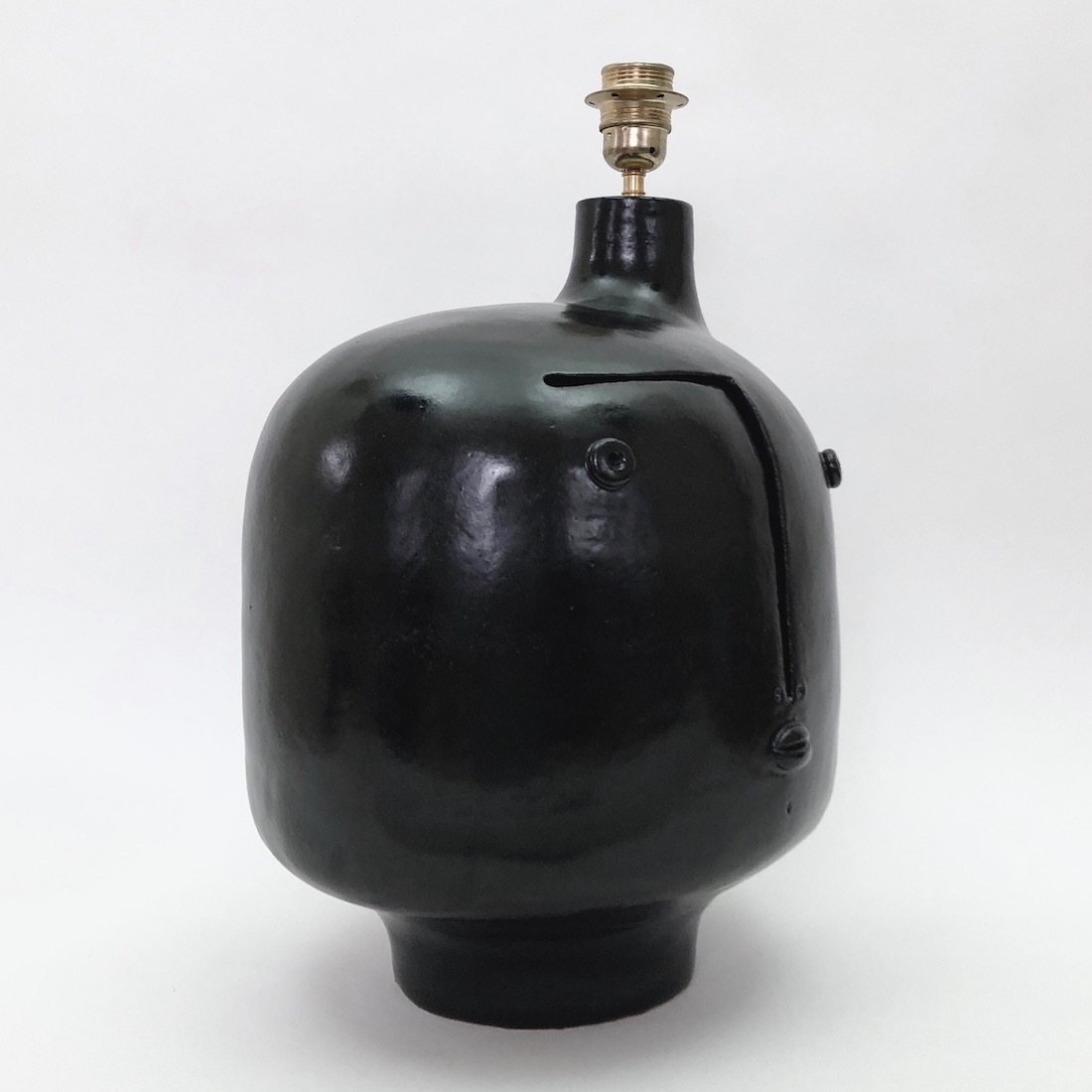 DaLo - Important Satin Black Ceramic Table Lamp Base