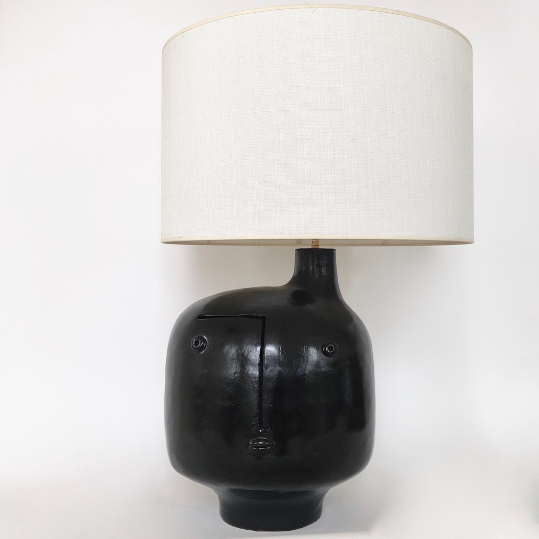 DaLo - Important Satin Black Ceramic Table Lamp Base