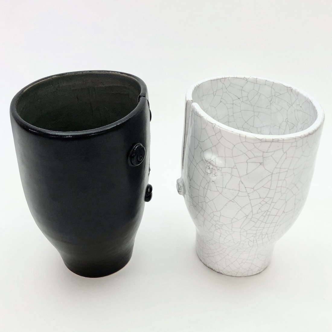 DaLo - Pair of Small Ceramic Idoles Vases
