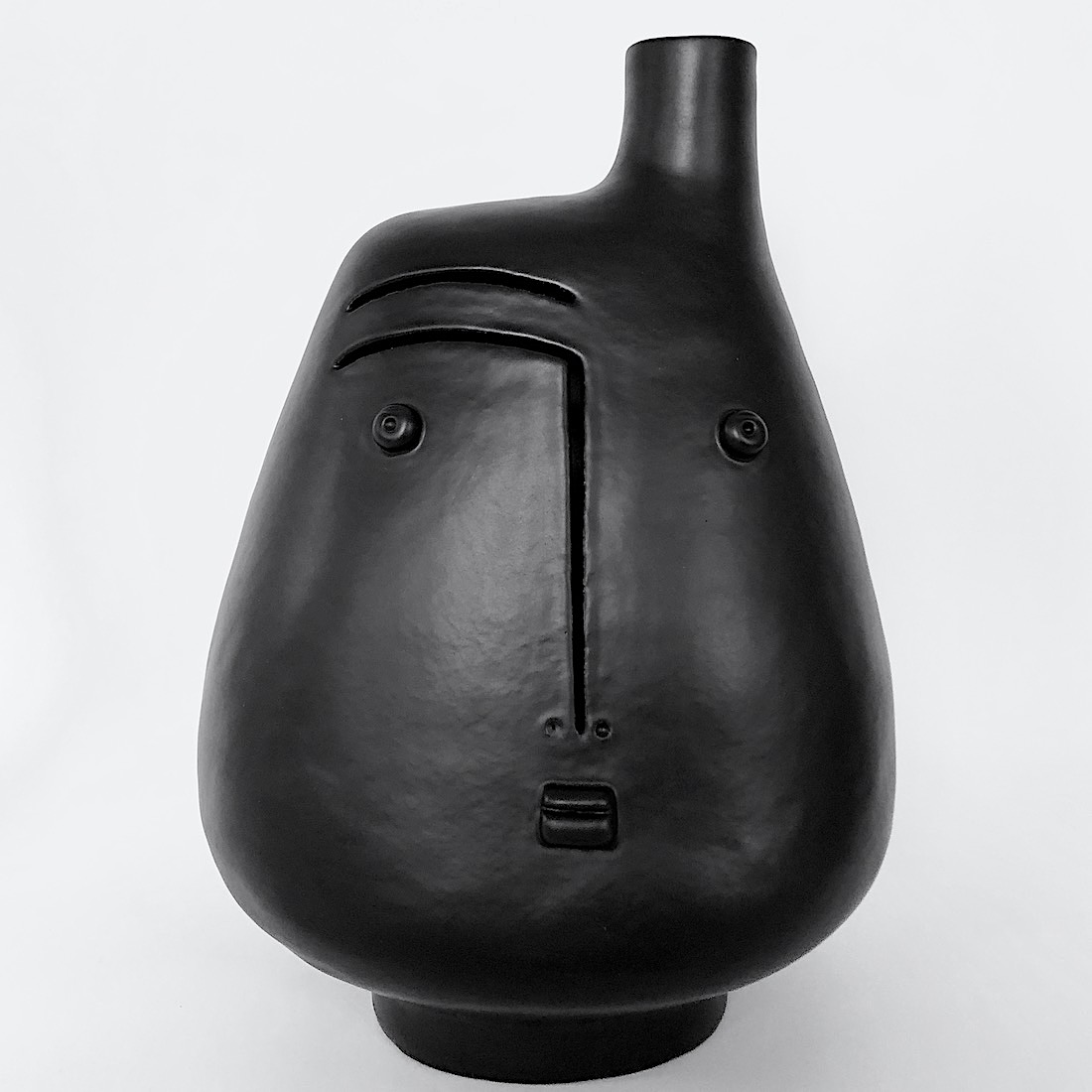 DaLo - Large Ceramic Table Lamp Glazed in Matte Black