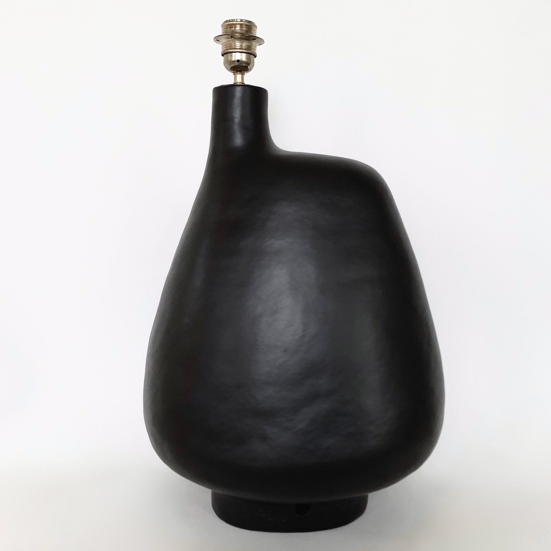 DaLo - Large Ceramic Table Lamp Glazed in Matte Black