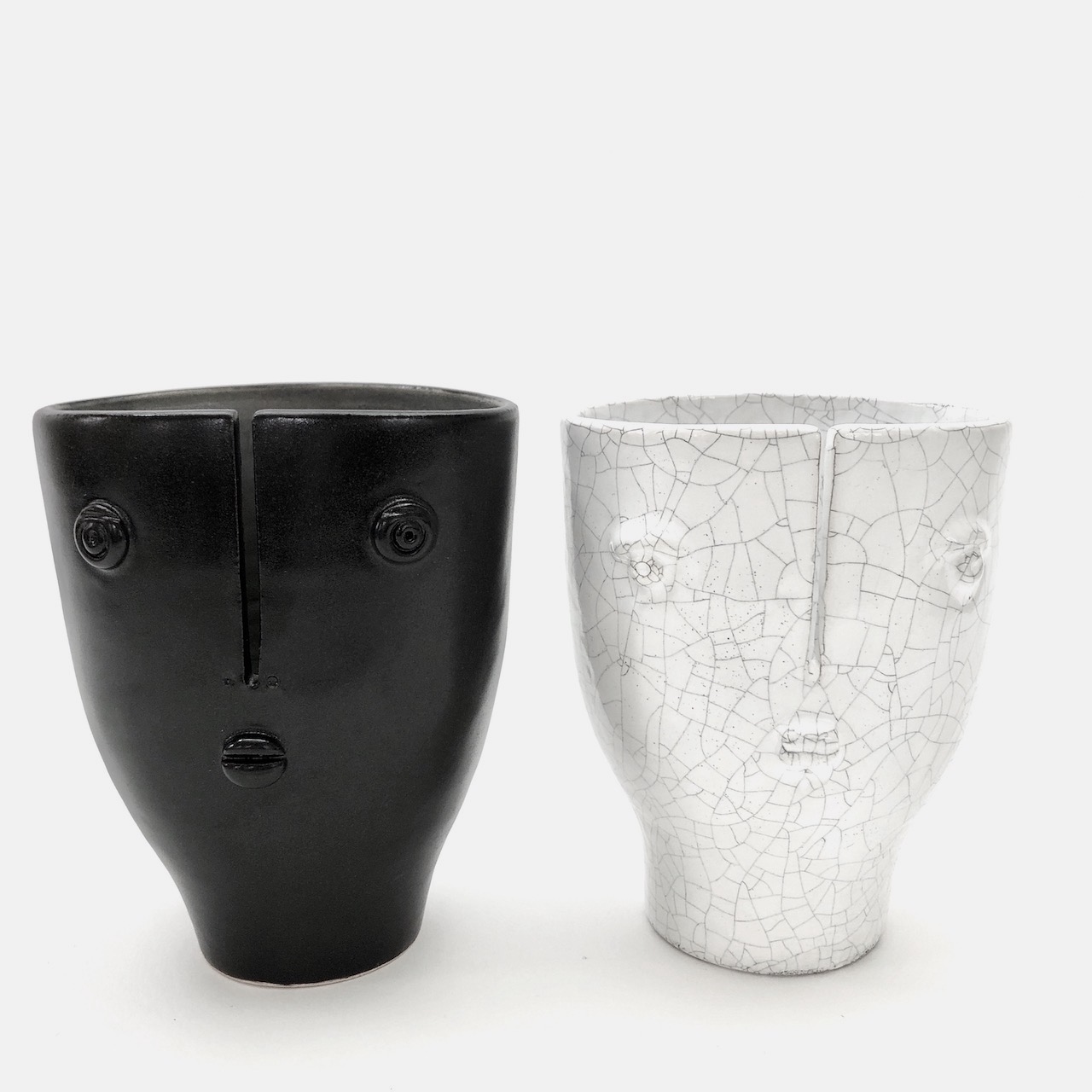 DaLo - Pair of Small Ceramic Idoles Vases