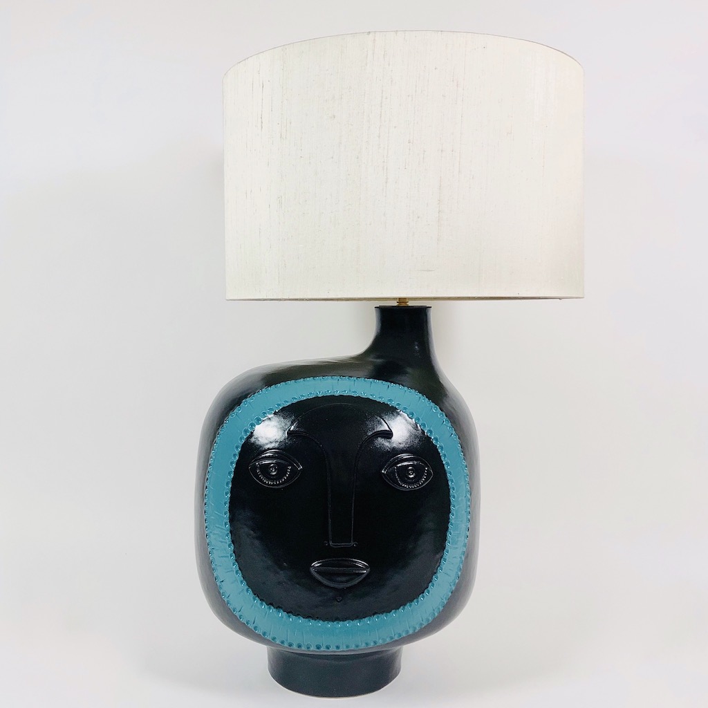 Dalo - Black and Turquoise Blue Ceramic Table Lamp