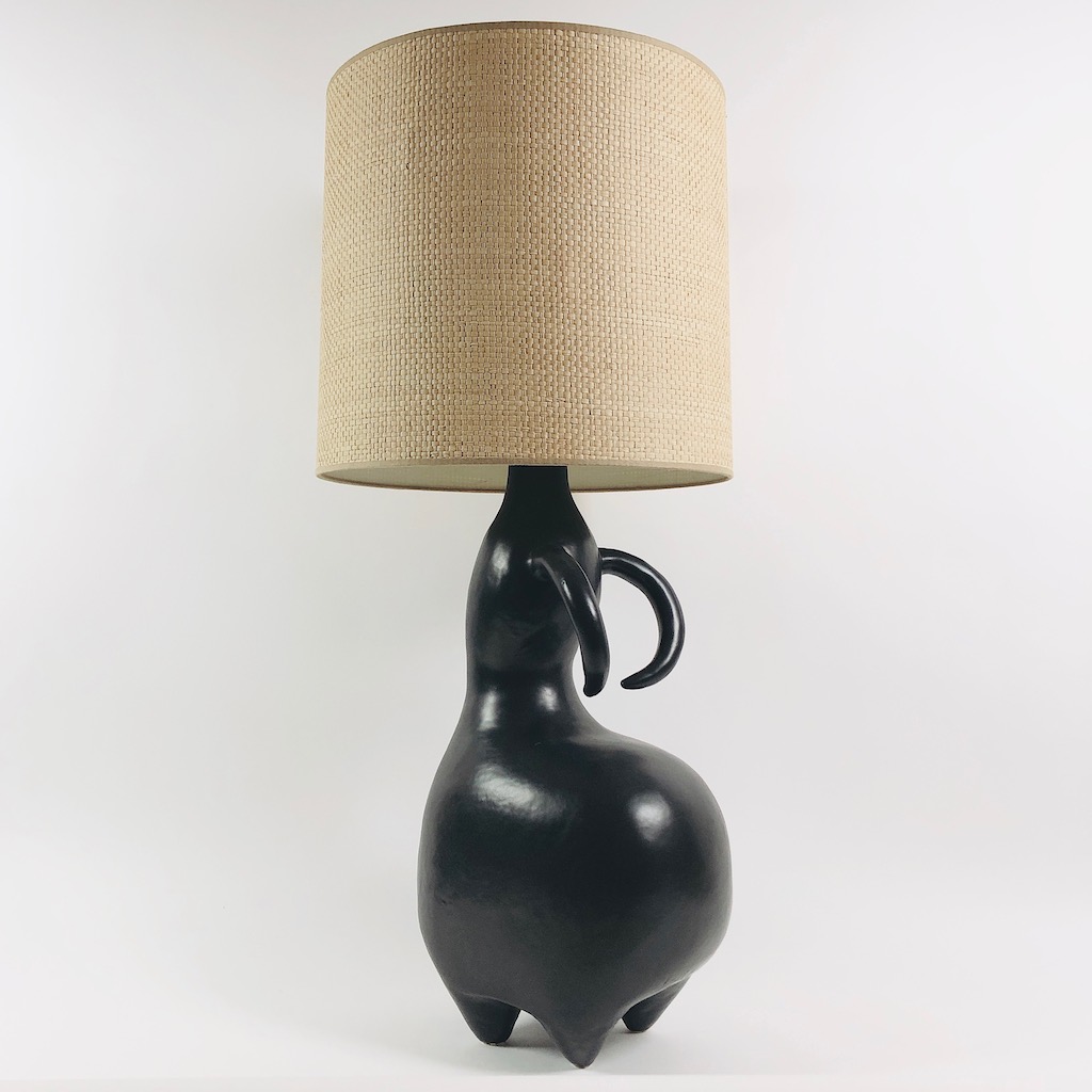 DaLo - Large Black Ceramic Table Lamp 